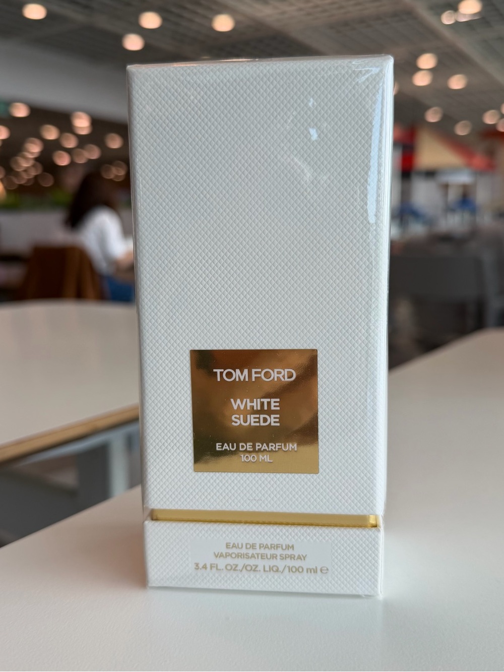Tom Ford White Suede — White & Gold Box